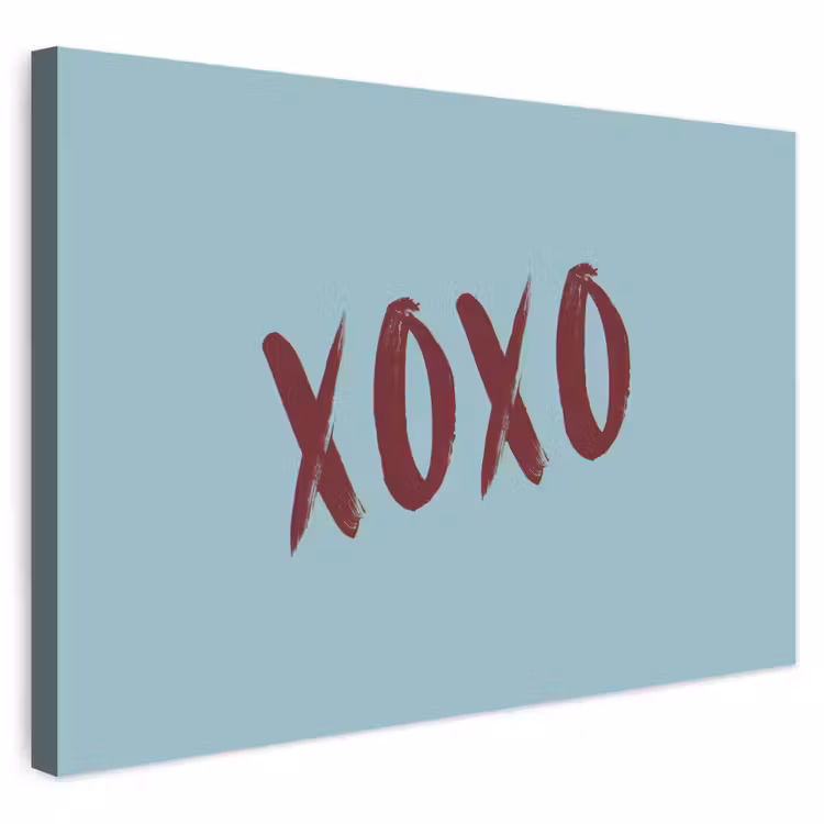 Buiten canvas - XOXO - Blauw - Rood — 1