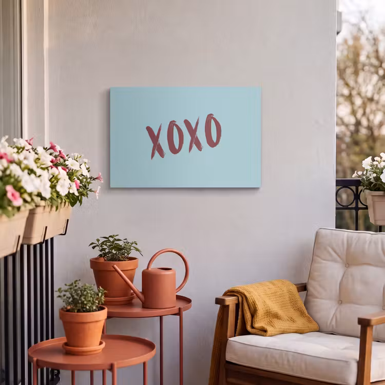 Buiten canvas - XOXO - Blauw - Rood — 4
