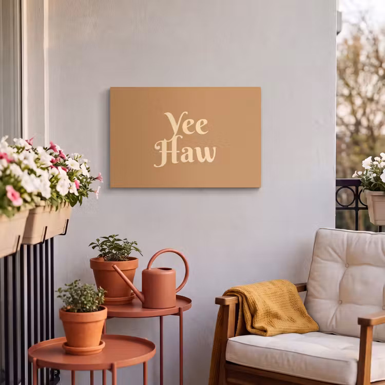 Buiten canvas - Yee haw - Bruin - Minimalistisch — 4