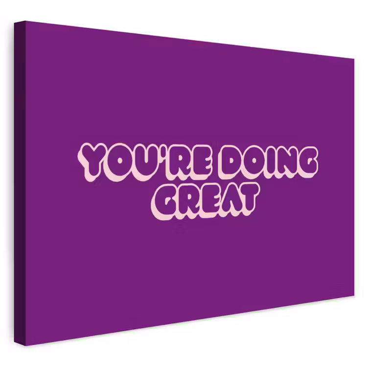 Buiten canvas - You're doing great - Paars - Bubble letters — 1