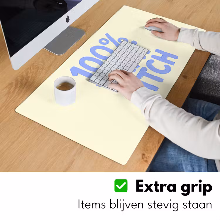Bureau onderlegger - 100% that bitch - Blauw - Wit — 6