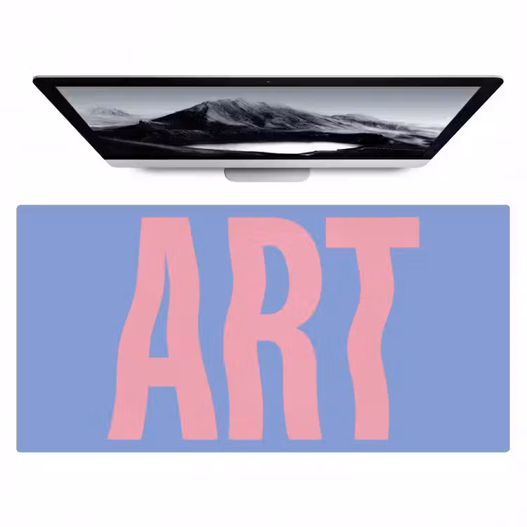 Bureau onderlegger - Art - Roze - Blauw — 1