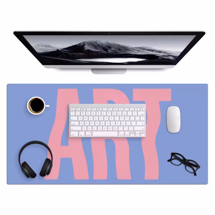 Bureau onderlegger - Art - Roze - Blauw — 4