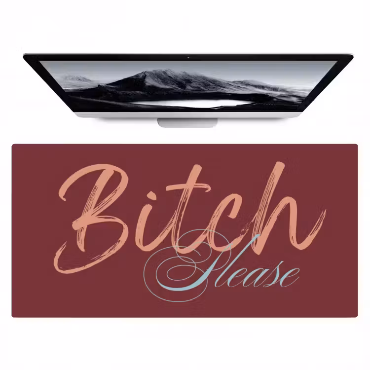 Bureau onderlegger - Bitch please - Rood - Blauw — 1
