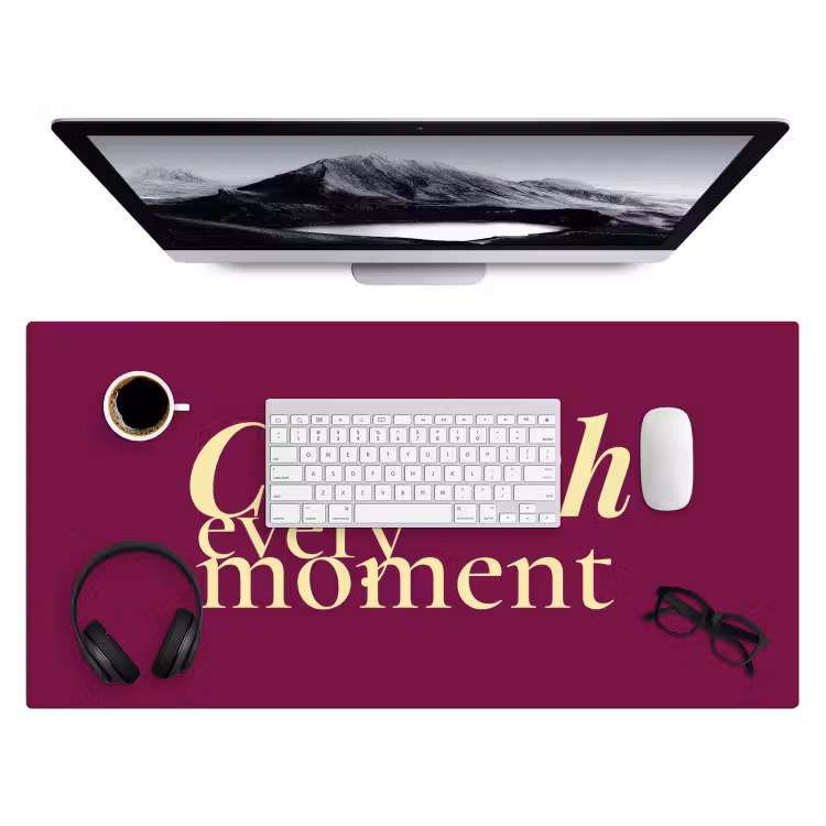 Bureau onderlegger - Cherish every moment - Cocktailglas - Bordeaux — 4