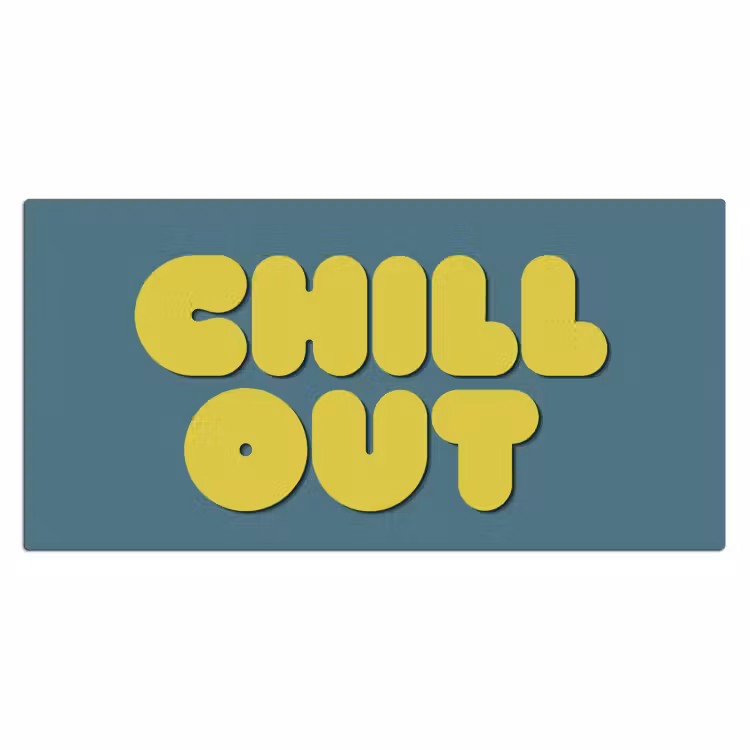 Bureau onderlegger - Chill out - Geel - Blauw — 2