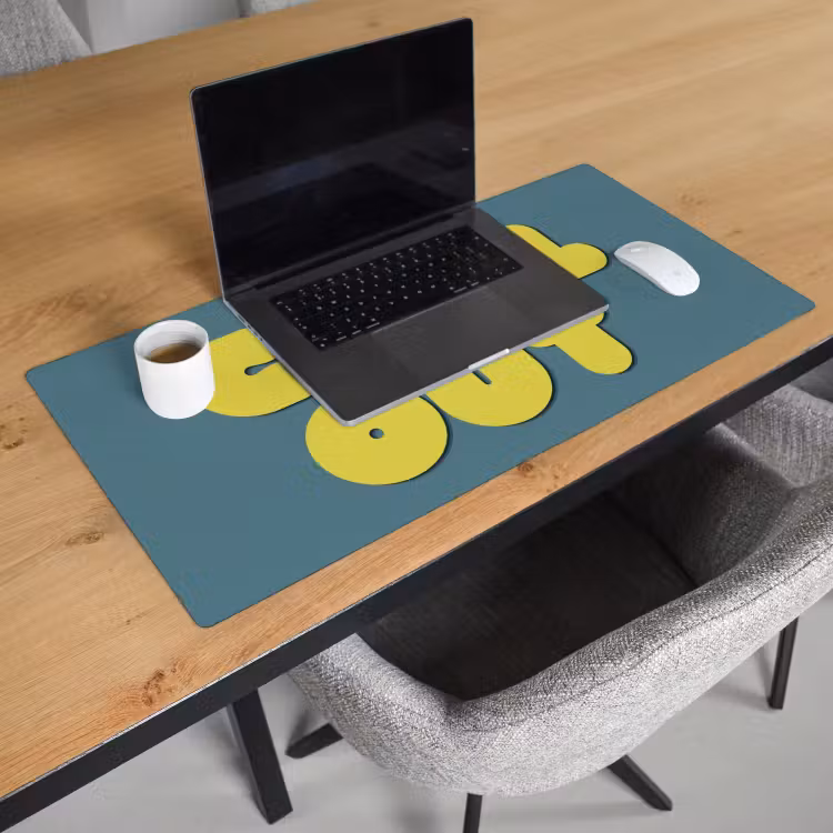 Bureau onderlegger - Chill out - Geel - Blauw — 3