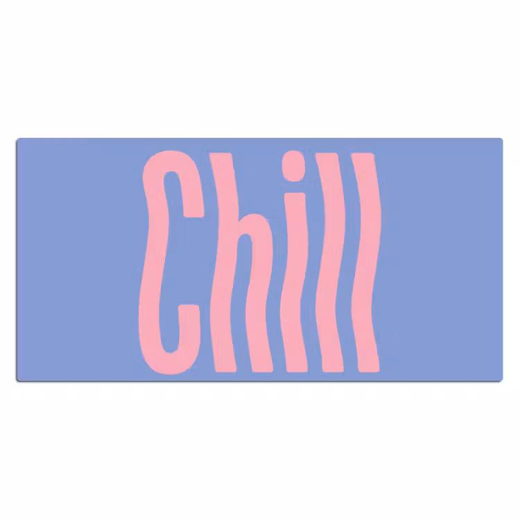 Bureau onderlegger - Chill - Roze - Blauw - Golvend — 2