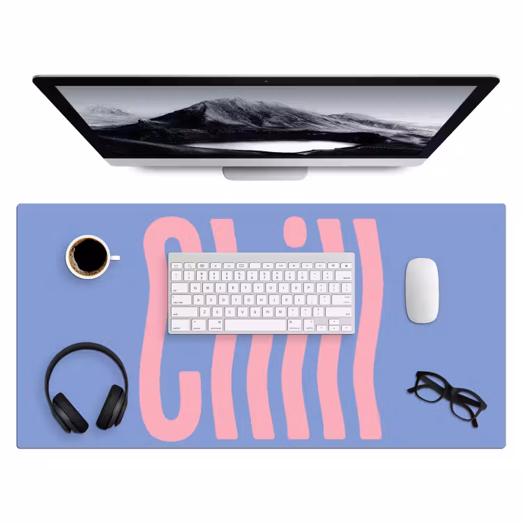 Bureau onderlegger - Chill - Roze - Blauw - Golvend — 4