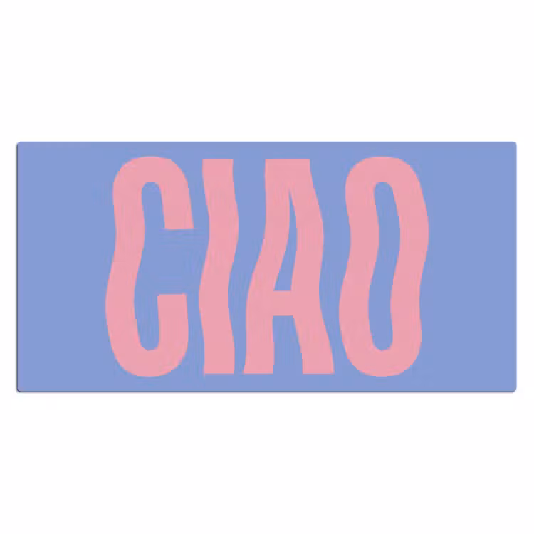 Bureau onderlegger - Ciao - Roze - Blauw - Golvend — 2