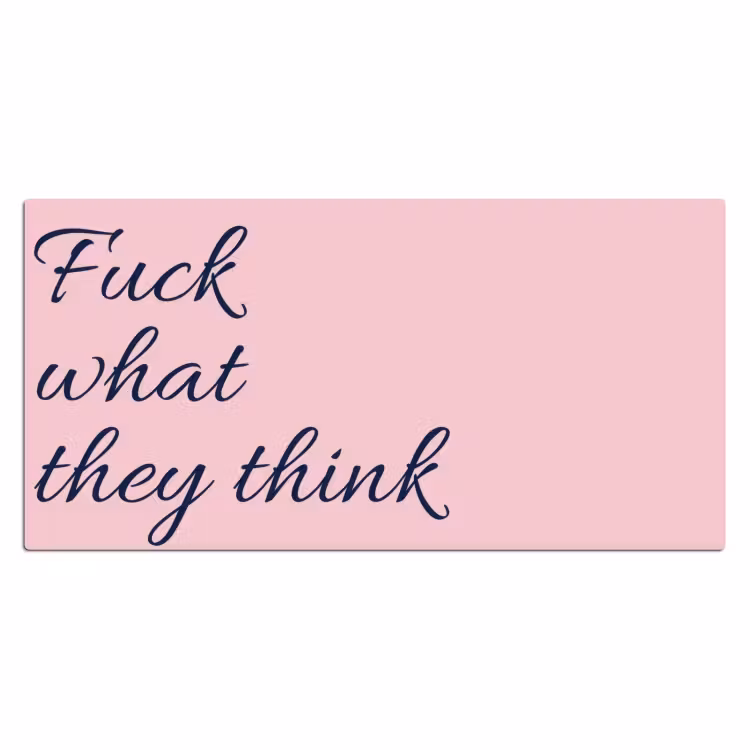 Bureau onderlegger - Fuck what they think - Roze - Minimalistisch — 2