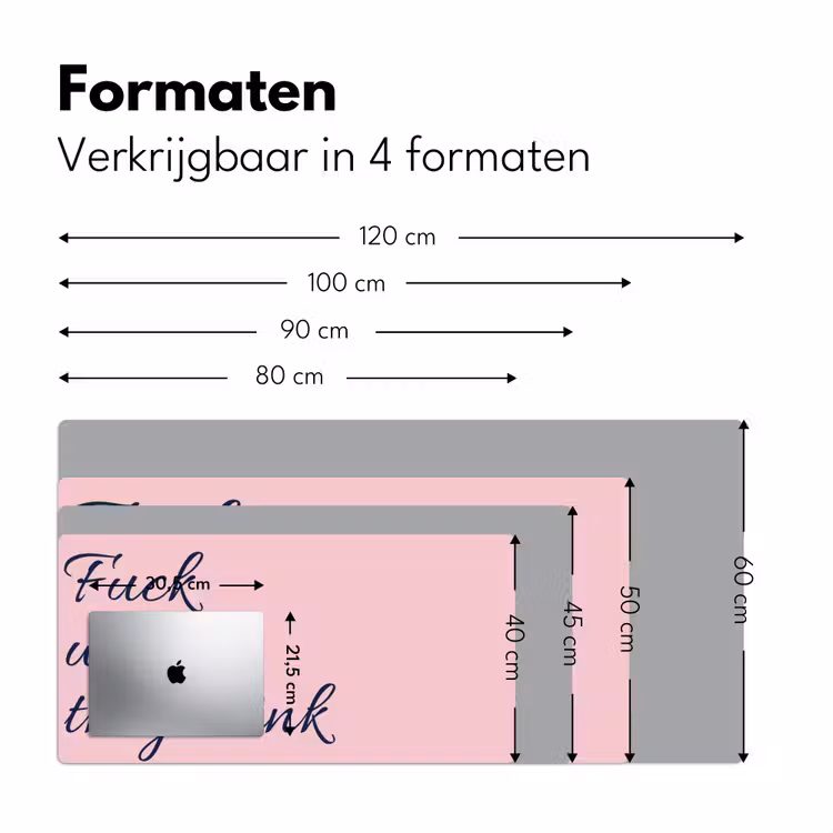 Bureau onderlegger - Fuck what they think - Roze - Minimalistisch — 8