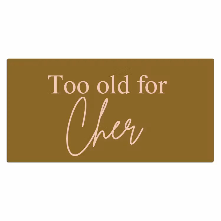 Bureau onderlegger - Groen - Too old for cher - Roze — 2