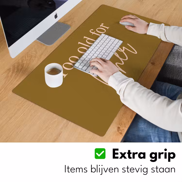 Bureau onderlegger - Groen - Too old for cher - Roze — 6