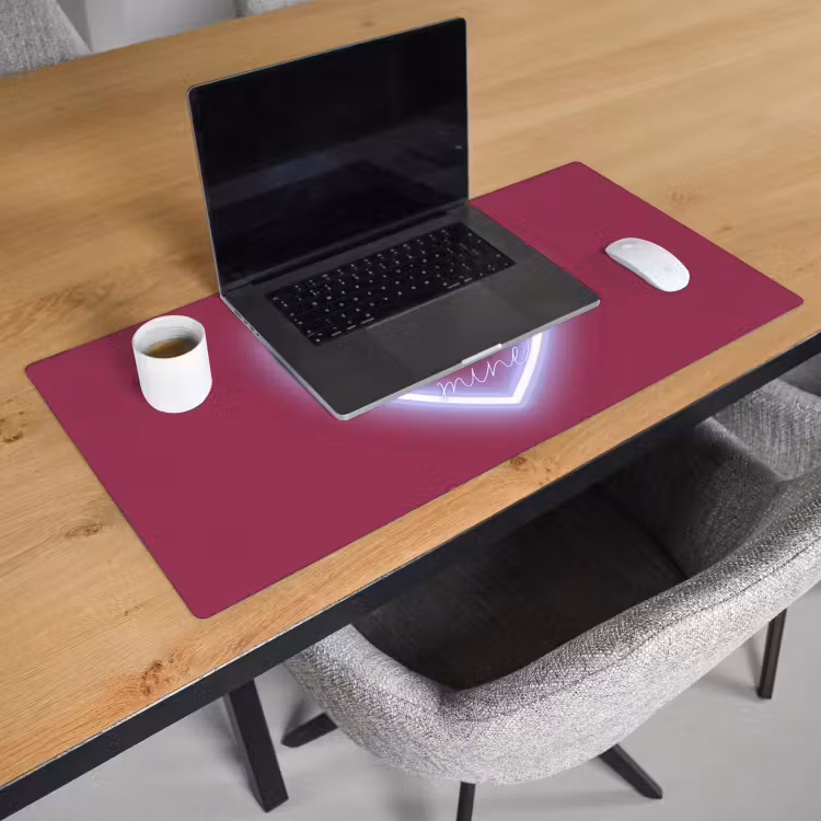 Bureau onderlegger - I liked it so it's mine - Neon hart - Roze — 3