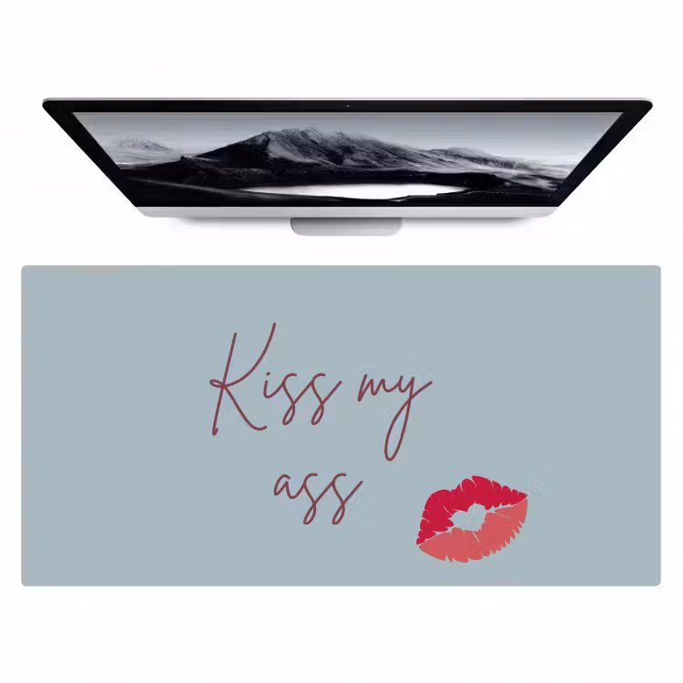 Bureau onderlegger - Kiss my ass - Lip - Blauw — 1