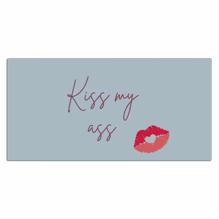 Bureau onderlegger - Kiss my ass - Lip - Blauw — 2