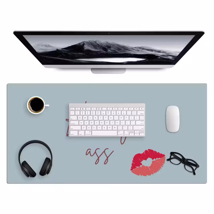 Bureau onderlegger - Kiss my ass - Lip - Blauw — 4
