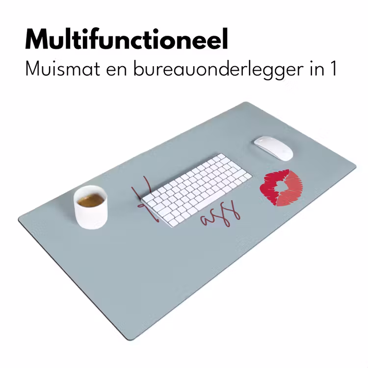 Bureau onderlegger - Kiss my ass - Lip - Blauw — 7