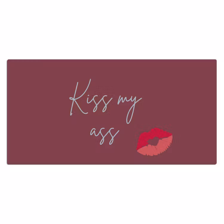 Bureau onderlegger - Kiss my ass - Lip - Bordeaux — 2