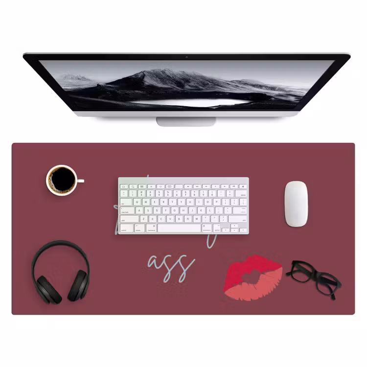 Bureau onderlegger - Kiss my ass - Lip - Bordeaux — 4