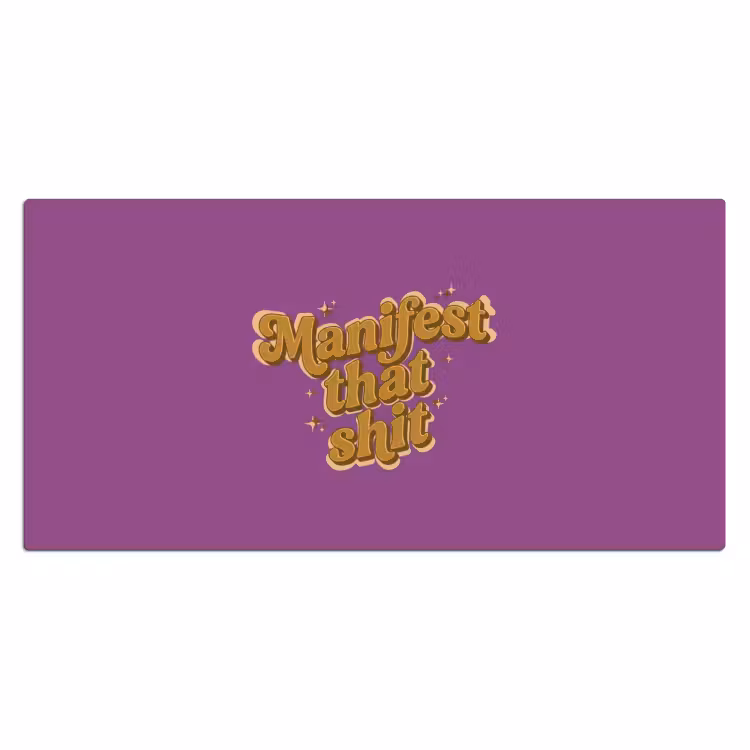 Bureau onderlegger - Manifest that shit - Paars - Glitter — 2