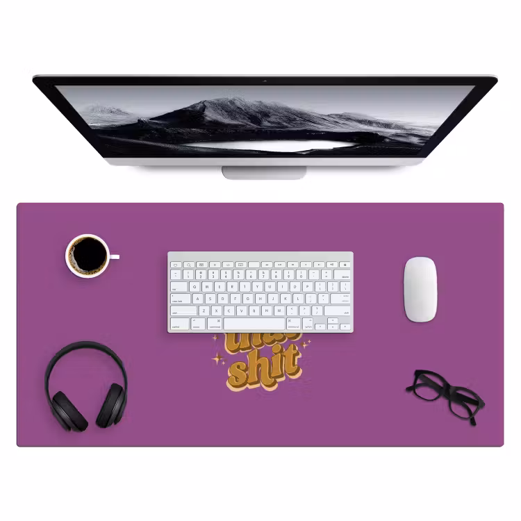 Bureau onderlegger - Manifest that shit - Paars - Glitter — 4