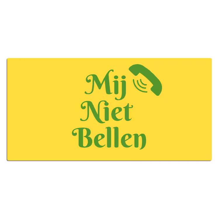 Bureau onderlegger - Mij niet bellen - Telefoon - Geel — 2