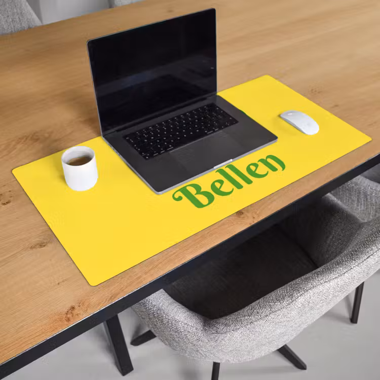 Bureau onderlegger - Mij niet bellen - Telefoon - Geel — 3