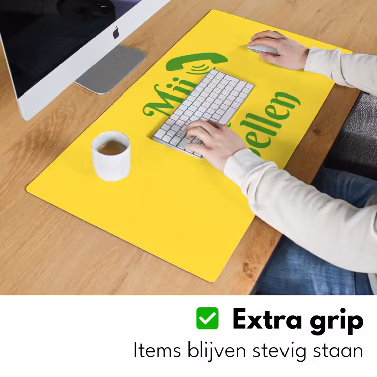 Bureau onderlegger - Mij niet bellen - Telefoon - Geel — 6