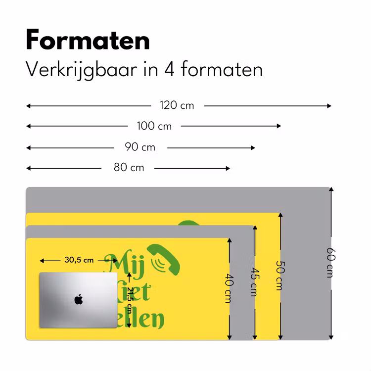 Bureau onderlegger - Mij niet bellen - Telefoon - Geel — 8