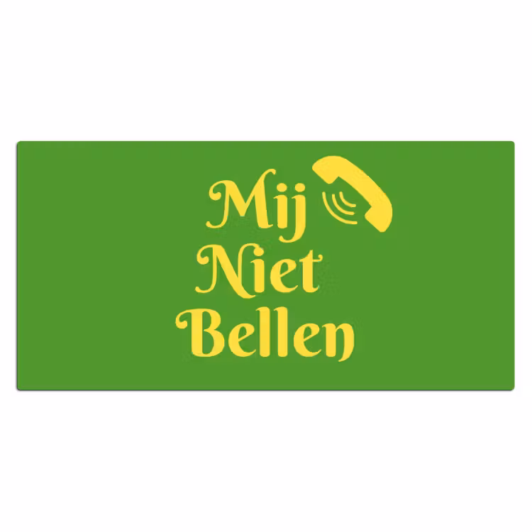 Bureau onderlegger - Mij niet bellen - Telefoon - Groen — 2