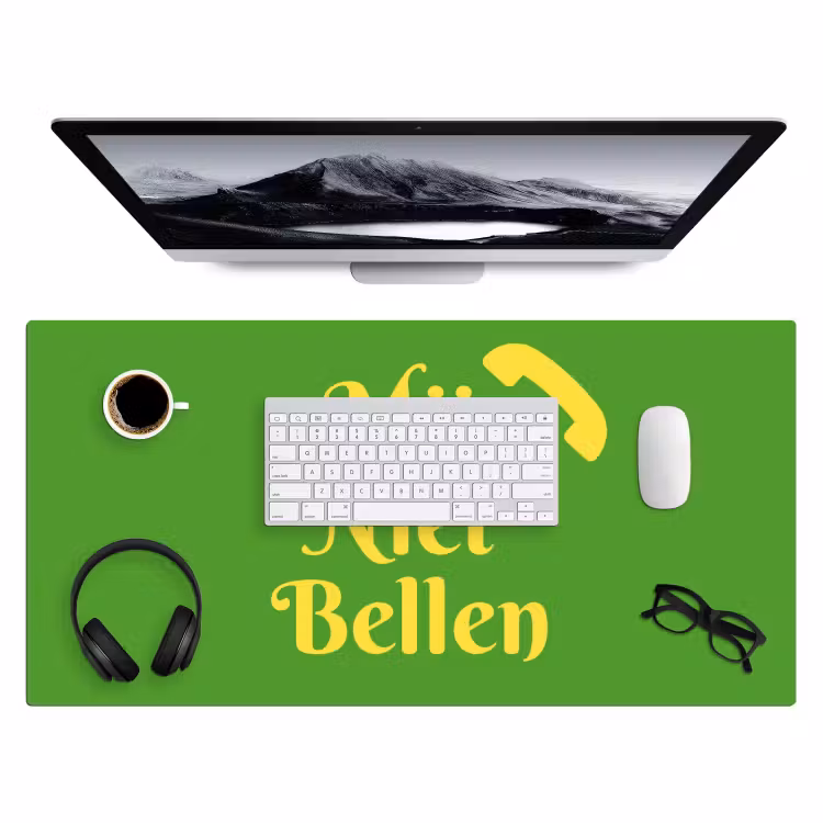 Bureau onderlegger - Mij niet bellen - Telefoon - Groen — 4