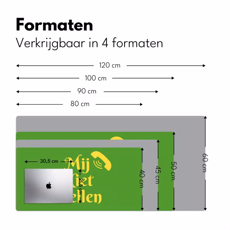 Bureau onderlegger - Mij niet bellen - Telefoon - Groen — 8