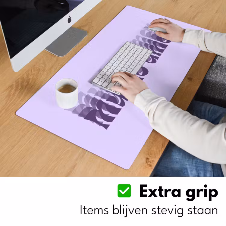 Bureau onderlegger - Mucho amor - Paars - Gelaagde letters — 6