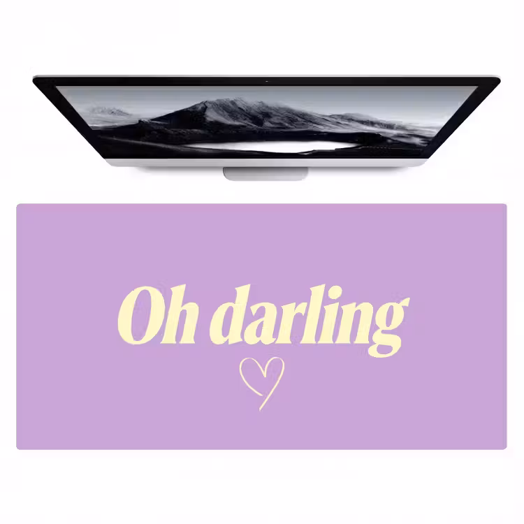 Bureau onderlegger - Oh darling - Hart - Paars — 1