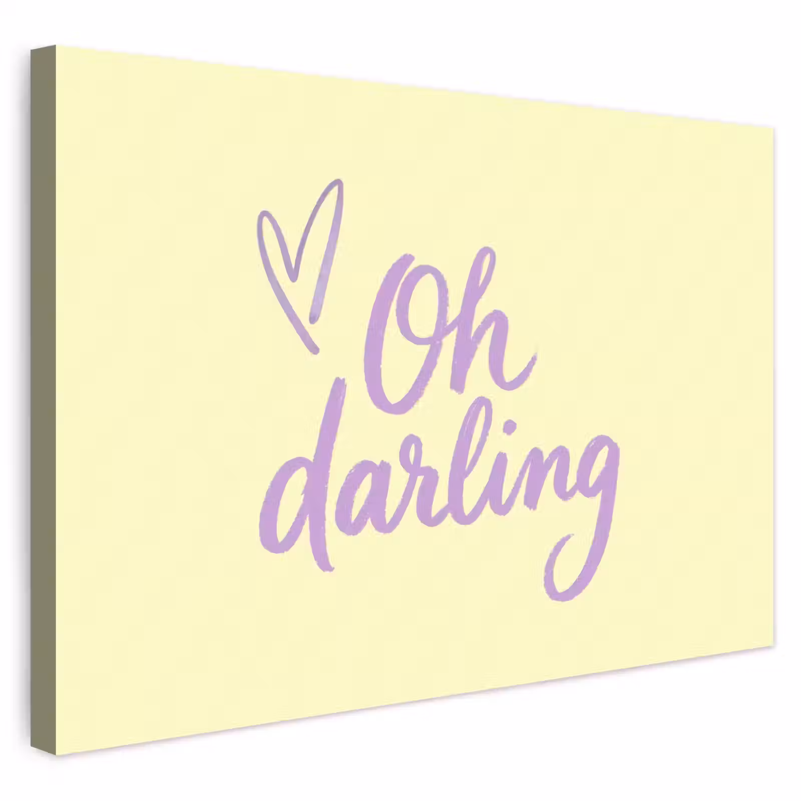 Buiten canvas - Oh darling - Geel - Hart — 1