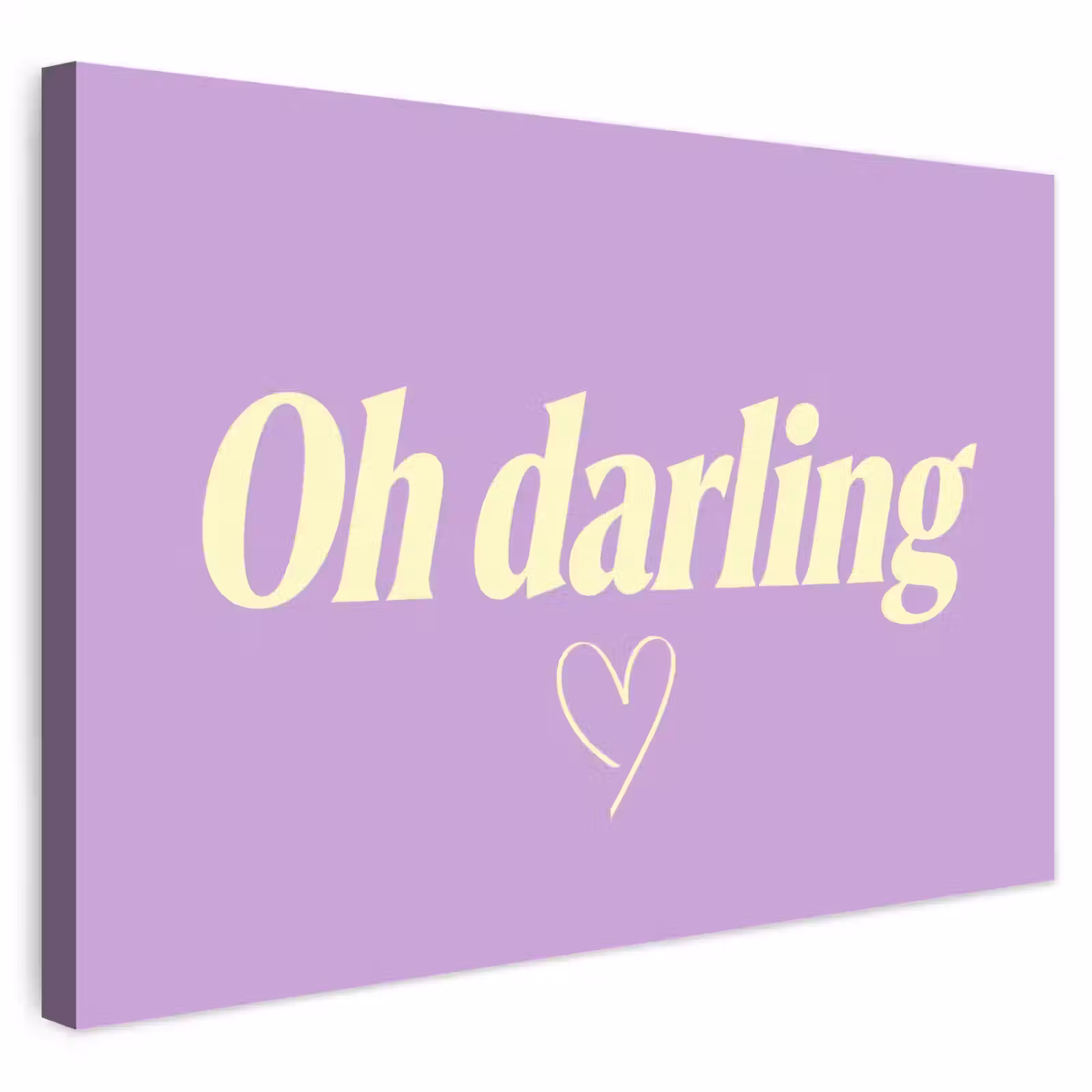 Buiten canvas - Oh darling - Hart - Paars — 1