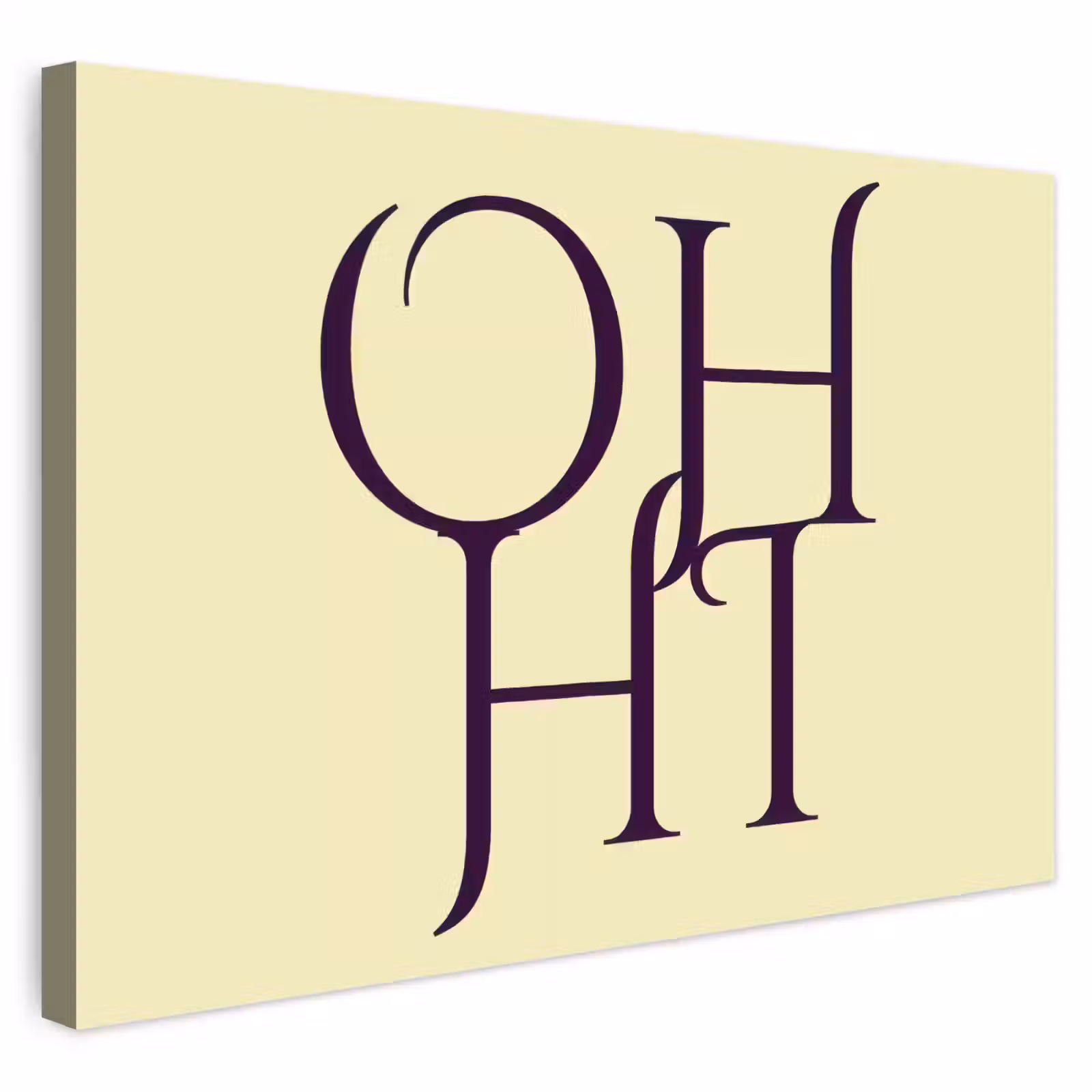 Buiten canvas - Oh hi - Geel - Monogram — 1
