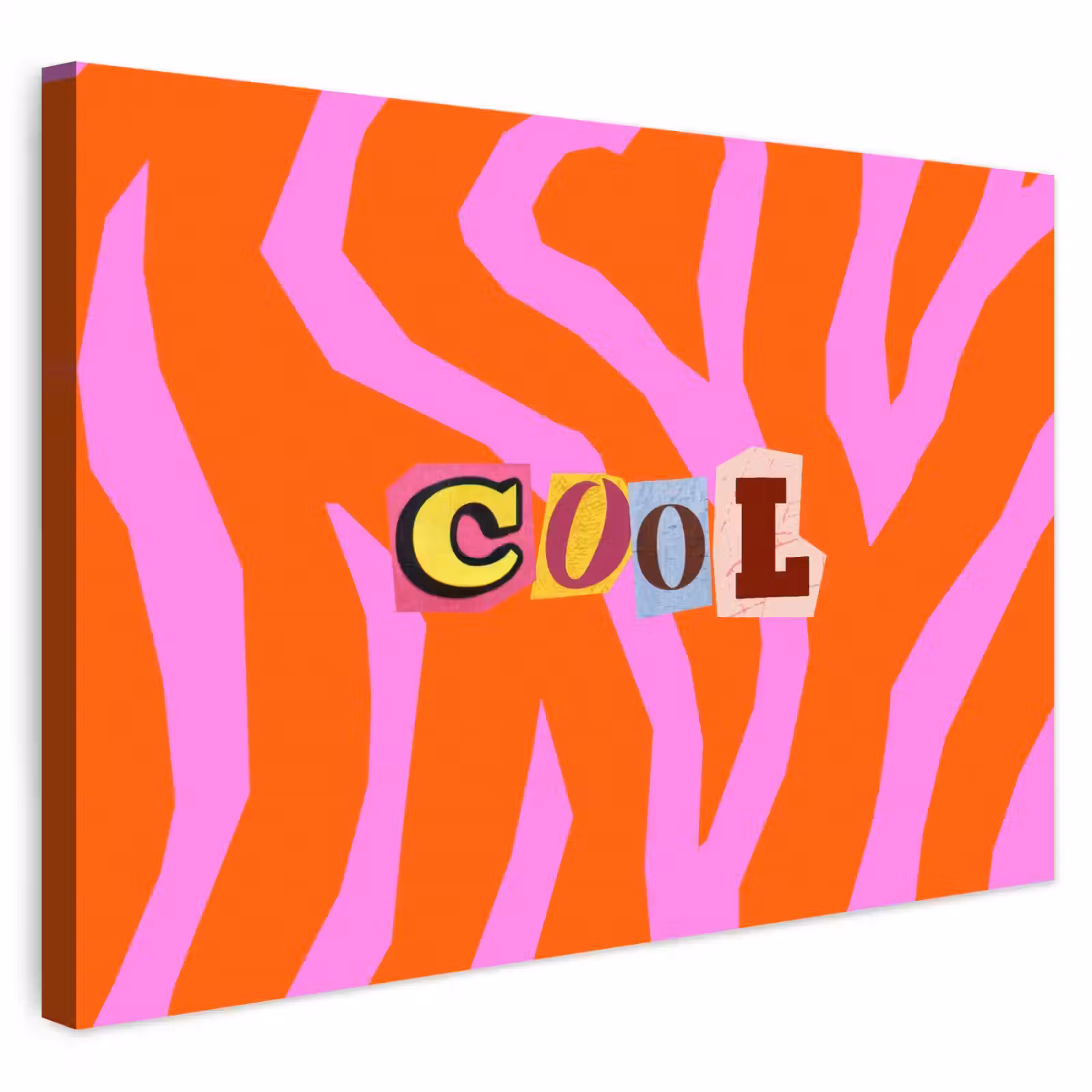 Buiten canvas - Zebraprint - Grafisch - COOL - Oranje — 1