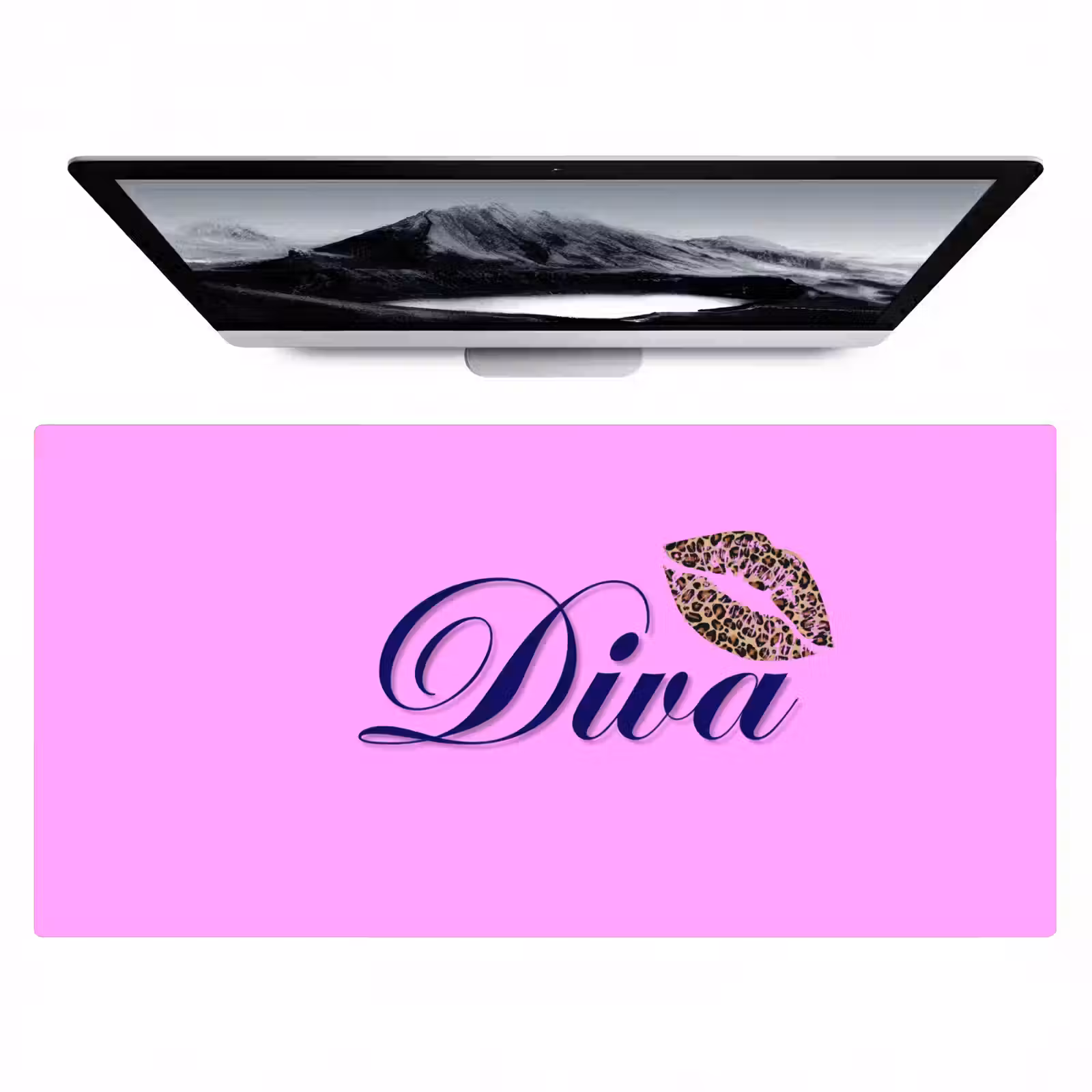 Bureau onderlegger - Diva - Lip - Panterprint - Roze — 1