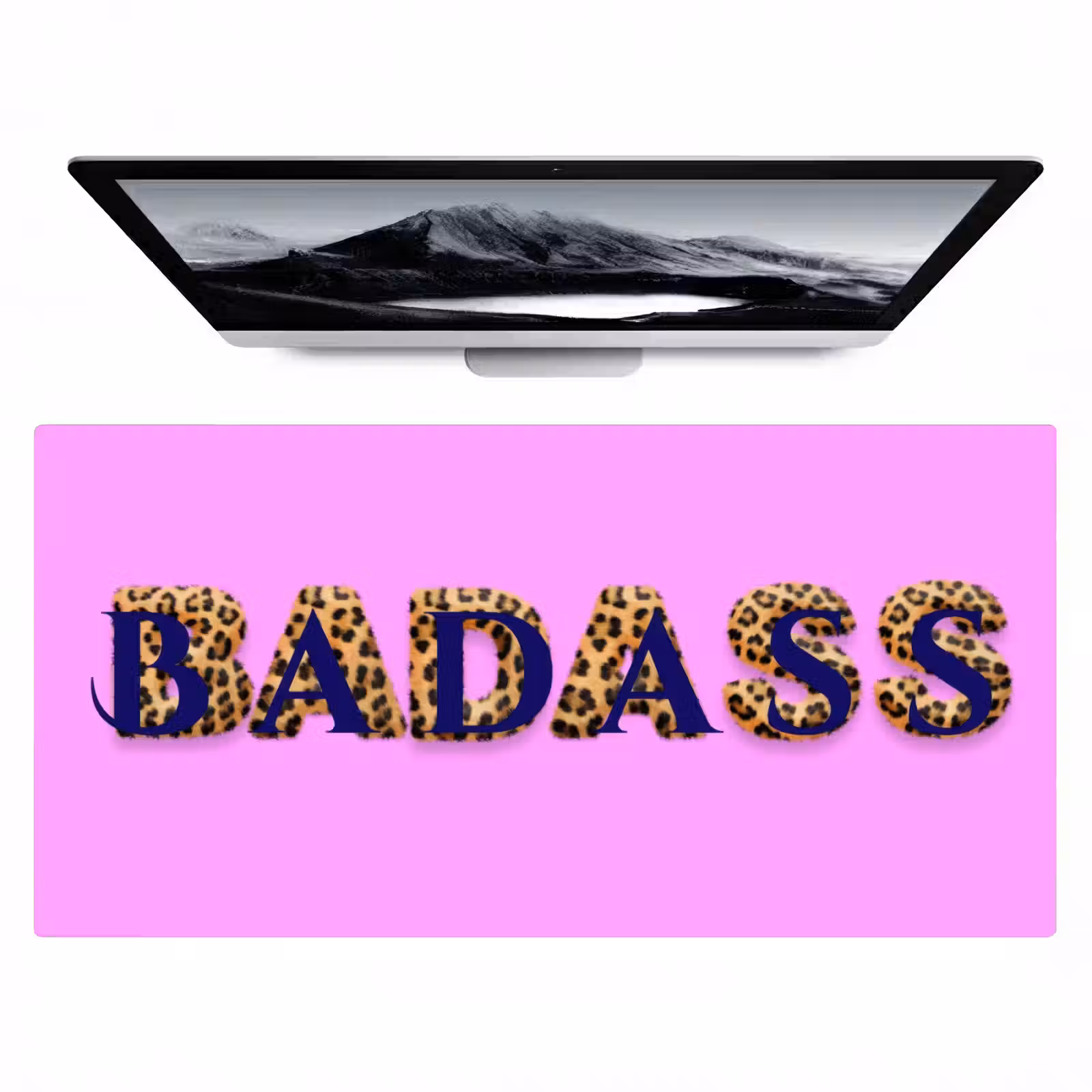 Bureau onderlegger - Felroze - Badass - Panterprint - Schaduw — 1