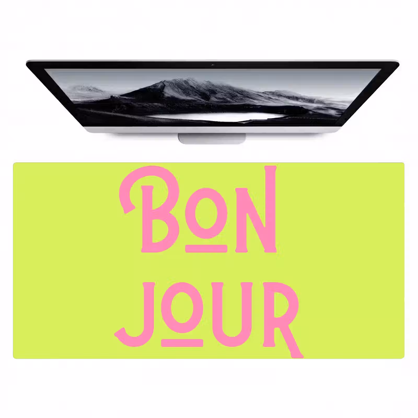Bureau onderlegger - Groen - Roze bonjour - art-deco — 1