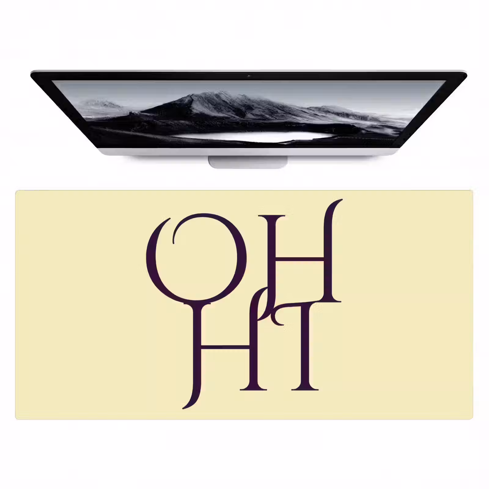 Bureau onderlegger - Oh hi - Geel - Monogram — 1