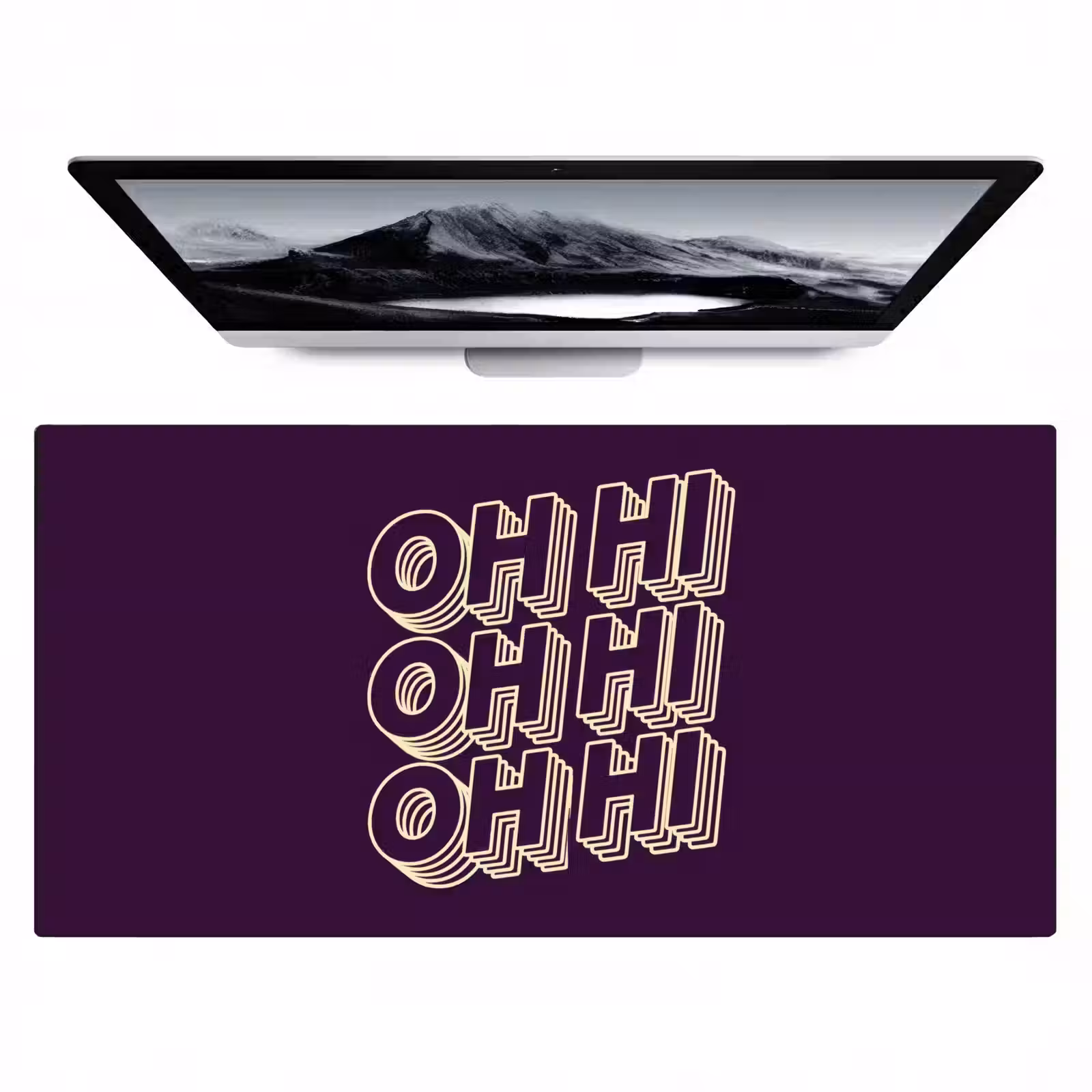 Bureau onderlegger - Oh hi - Paars - 3D — 1
