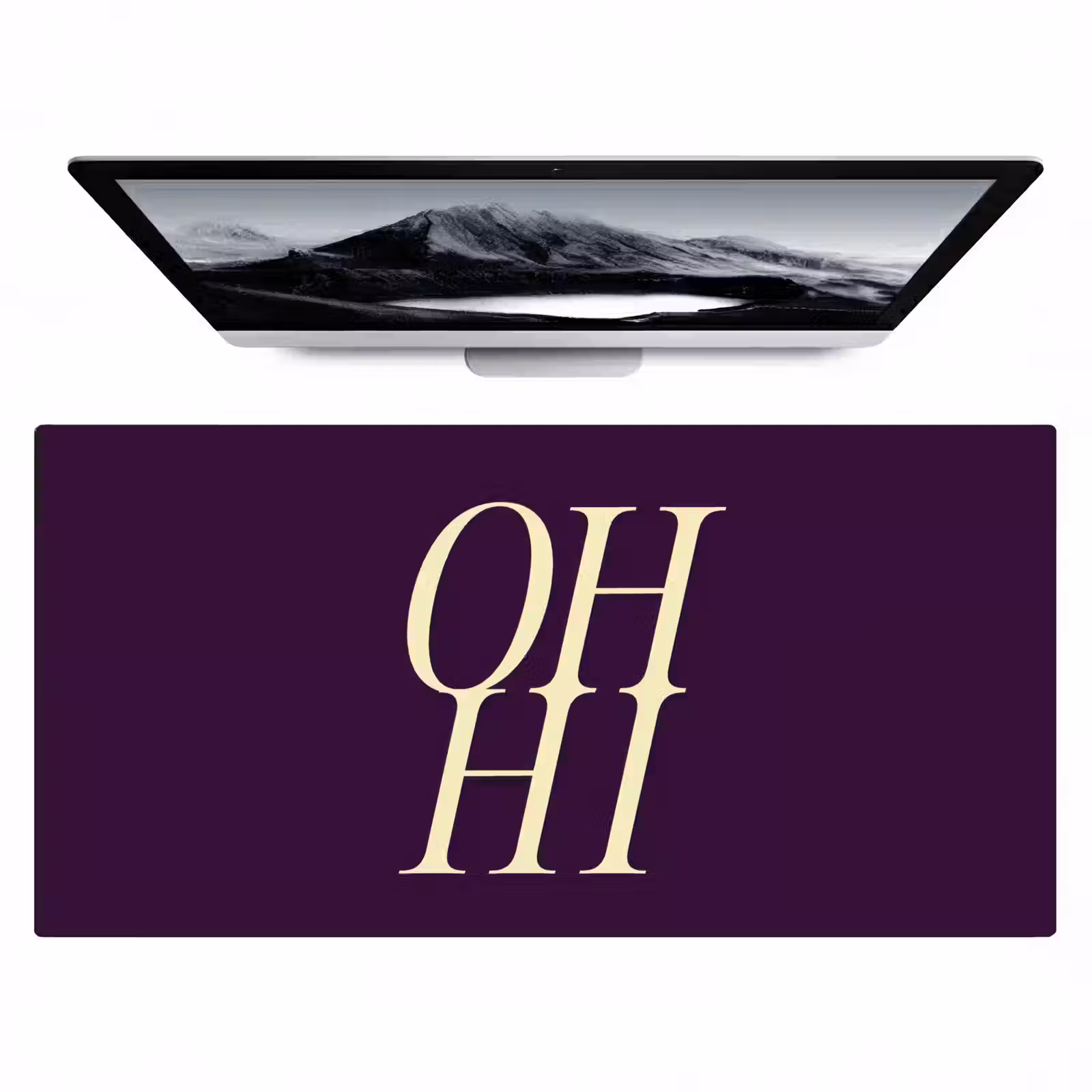 Bureau onderlegger - Oh hi - Paars - Minimalistisch — 1