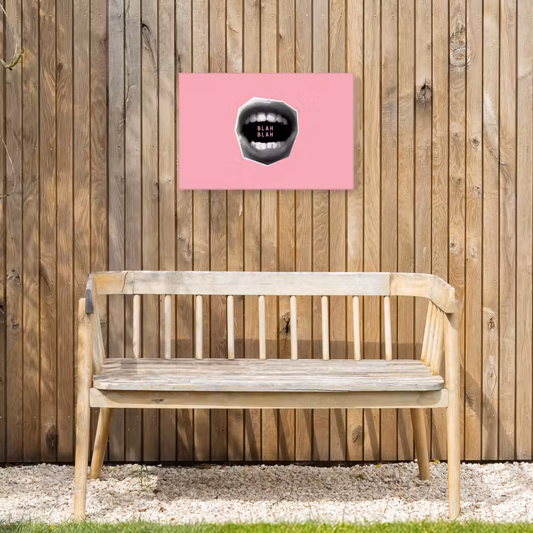 Buiten canvas - Mond - BLAH BLAH - Roze — 3