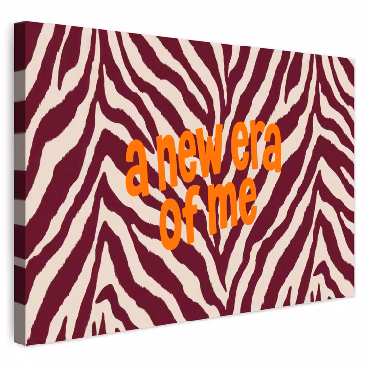 Buiten canvas - New era - Bordeaux - Zebraprint — 1