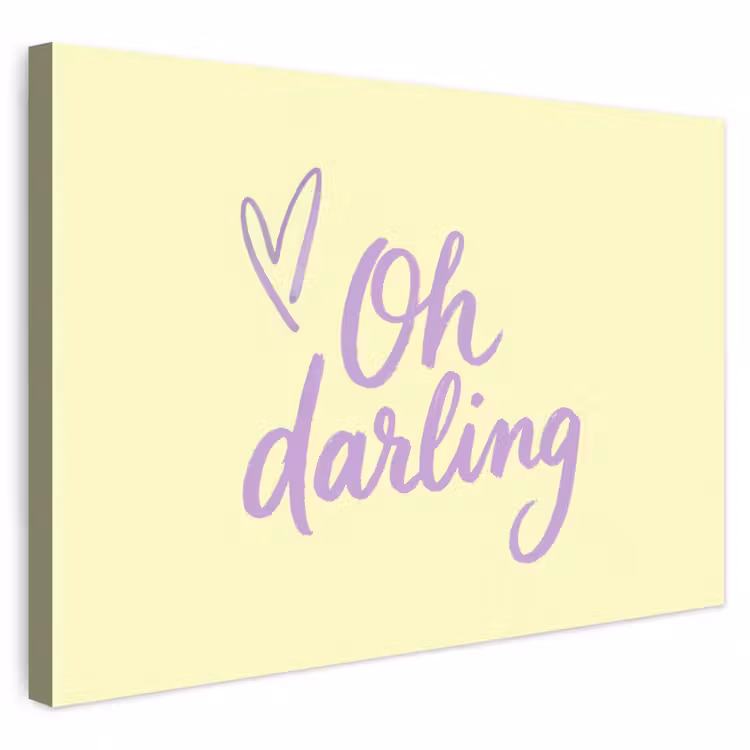 Buiten canvas - Oh darling - Geel - Hart — 1