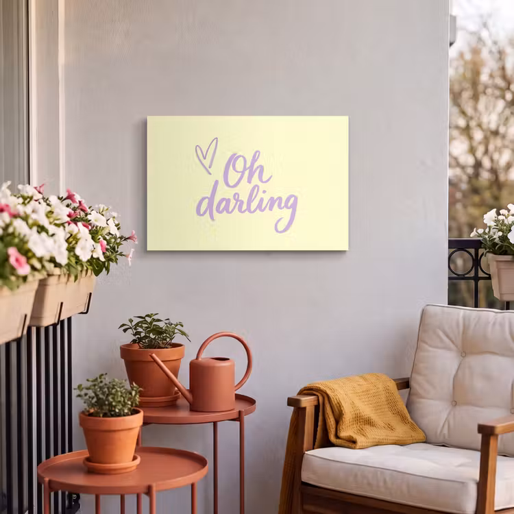 Buiten canvas - Oh darling - Geel - Hart — 4